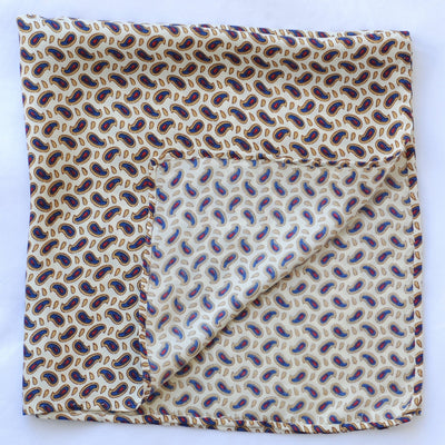 Cremefarbenes Paisley-Einstecktuch