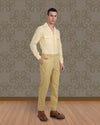 Camp Collar Shirt in Pale Yellow Fresco Chambray