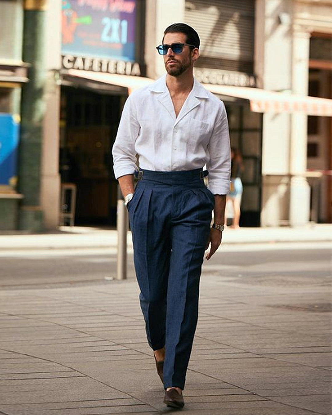 Summer Camp Collar Shirt in Crisp White Linen