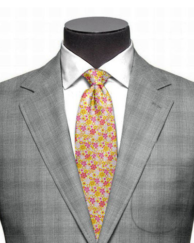 Drago : Super 160s Gris clair à carreaux Prince de Galles