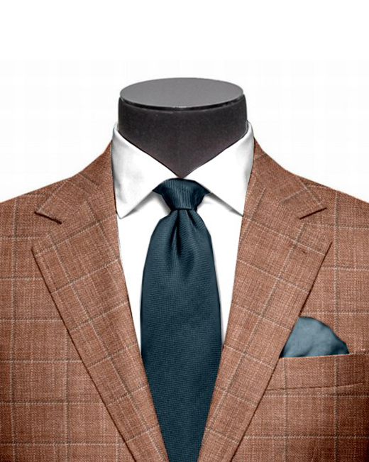 Veste Ethomas à carreaux marron brique et blancs