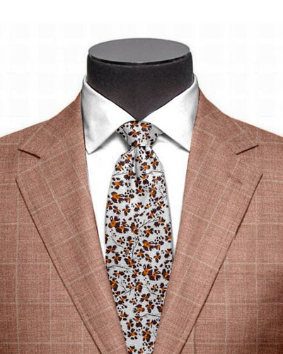 Veste à carreaux EThomas Lustrous Ginger Orange à carreaux