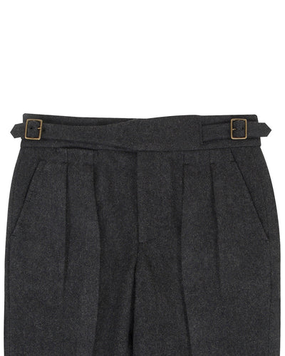 Anthrazitgrauer Flanell aus 100 % Wolle