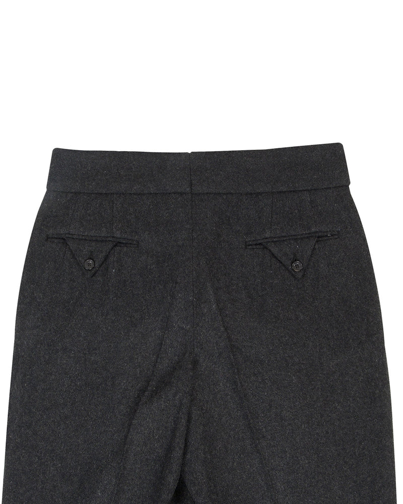 Anthrazitgrauer Flanell aus 100 % Wolle