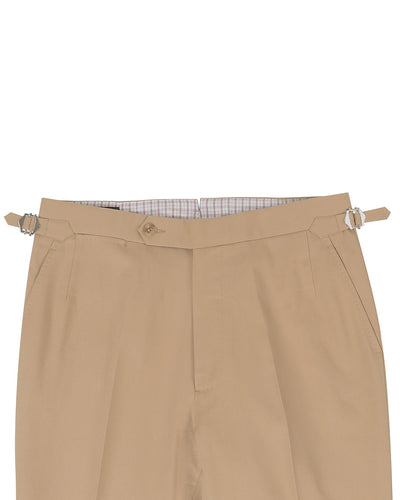 Chino : Sergé doux taupe pâle