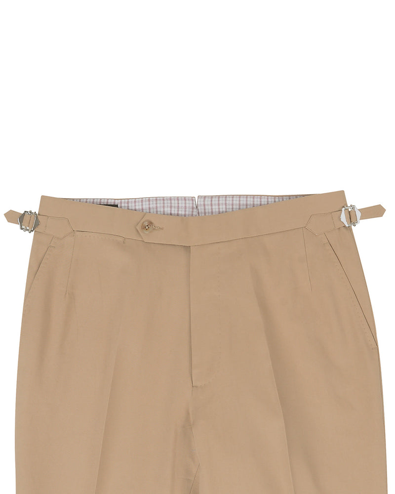 Chino : Sergé doux taupe pâle