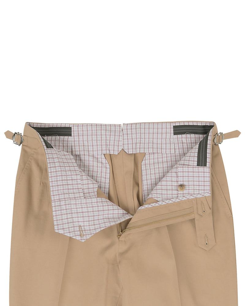 Chino : Sergé doux taupe pâle