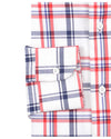 Chemise Oxford classique à carreaux rouges, bleu marine et blancs