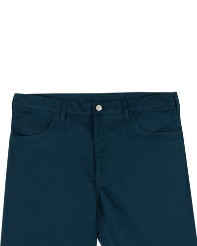 Sergé de coton : bleu paon foncé