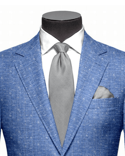 Veste Ethomas Slubby bleu et blanc