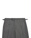 Pantalon habillé en sergé de coton gris cendré
