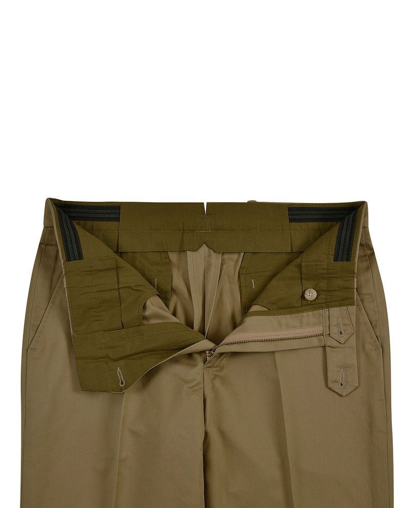 Anzughose aus britischer Khaki-Baumwolle