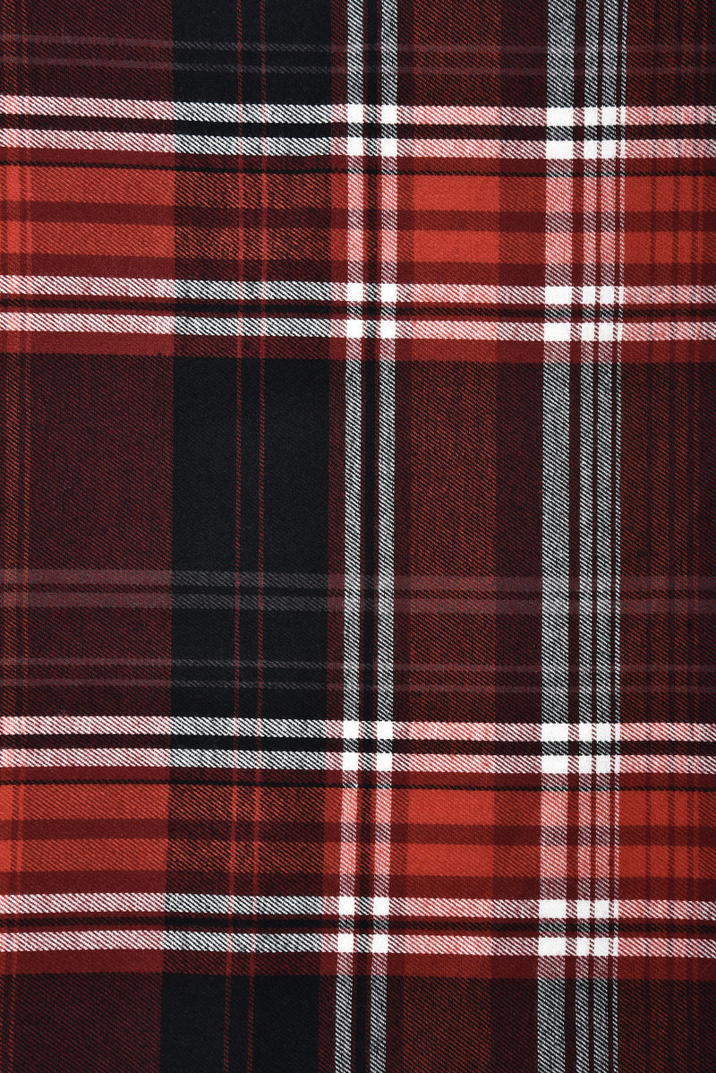Chemise à carreaux rouges et noirs