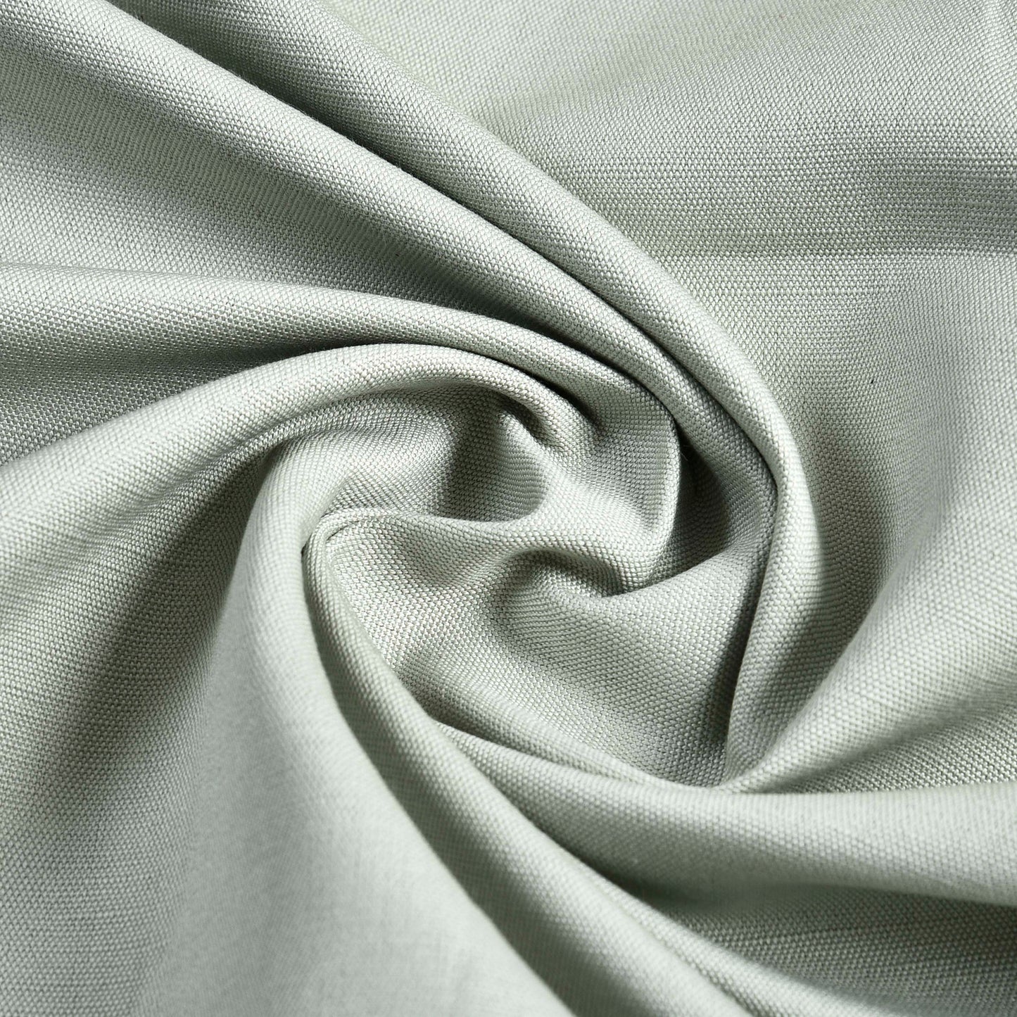 Pleated Pale Green Cotton Canvas Linen