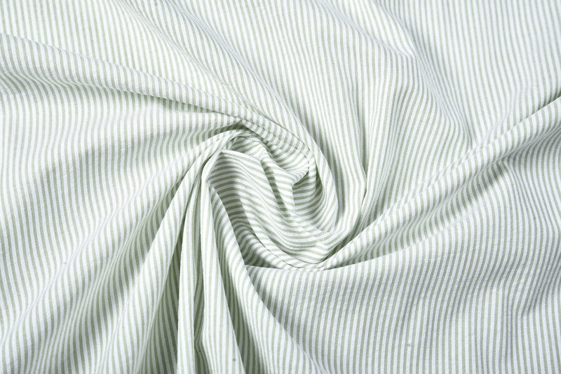 Hellgrünes Kleid Streifen Seersucker