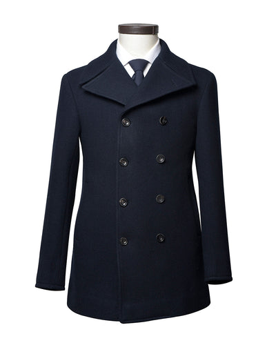 Dugdale Wool Peacoat - Marineblau