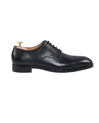 Brogue Captoe Oxfords Schwarz