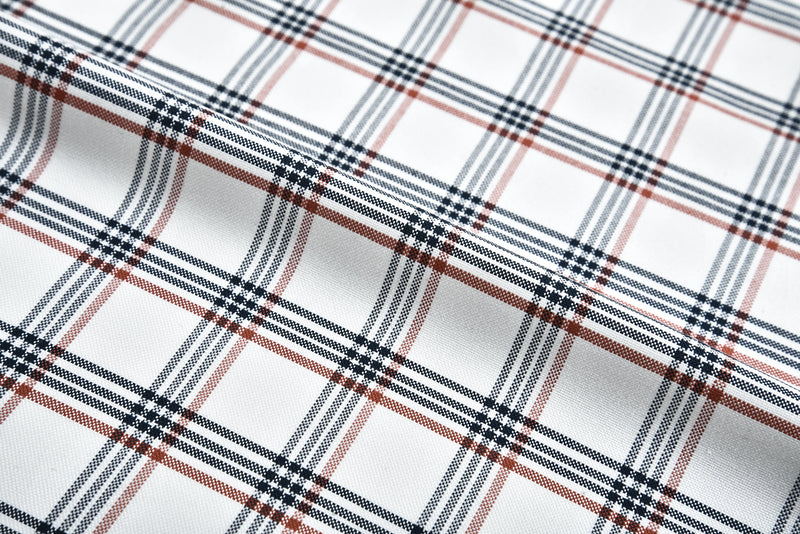 Chemise à carreaux Tattersall rouge marine