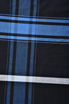 Blue Black White Large Windowpane Checks