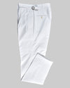 White Cotton Twill Dress Pant