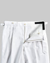 White Cotton Twill Dress Pant