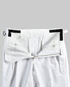 White Cotton Twill Dress Pant