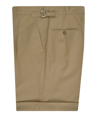 Dunkelbeige schlichte Shorts