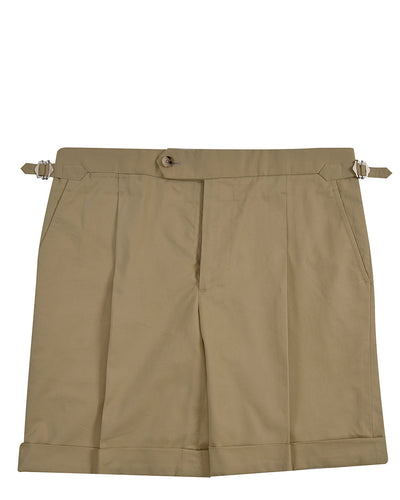Dunkelbeige schlichte Shorts