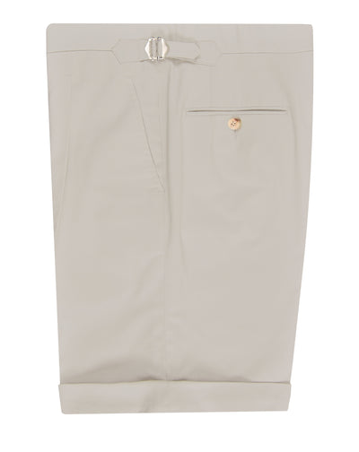 Elfenbein-Twill-Shorts