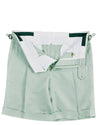 Short en toile de coton et lin vert pâle