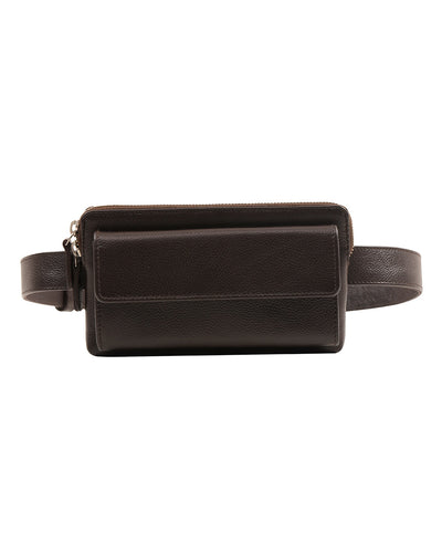 Braune Leder-Gürteltasche
