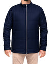 VBC Wollflanell-Steppjacke mit Reißverschluss, Marineblau