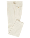 Pantalon habillé en sergé de coton ivoire