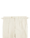 Pantalon habillé en sergé de coton ivoire