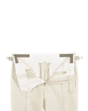 Pantalon habillé en sergé de coton ivoire