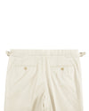 Pantalon habillé en sergé de coton ivoire