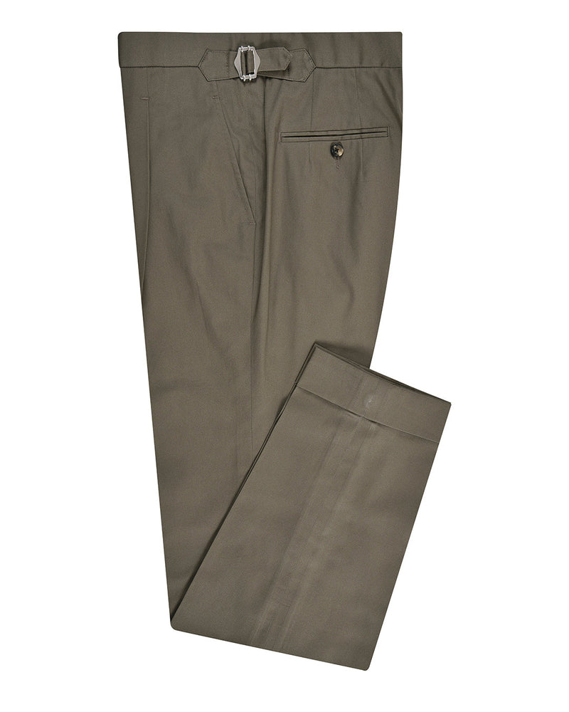Fresco : Pantalon habillé en sergé stretch marron clair doux