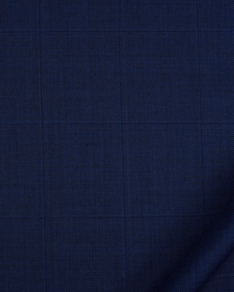 Drago : Super 160s Bleu Royal à carreaux Prince de Galles