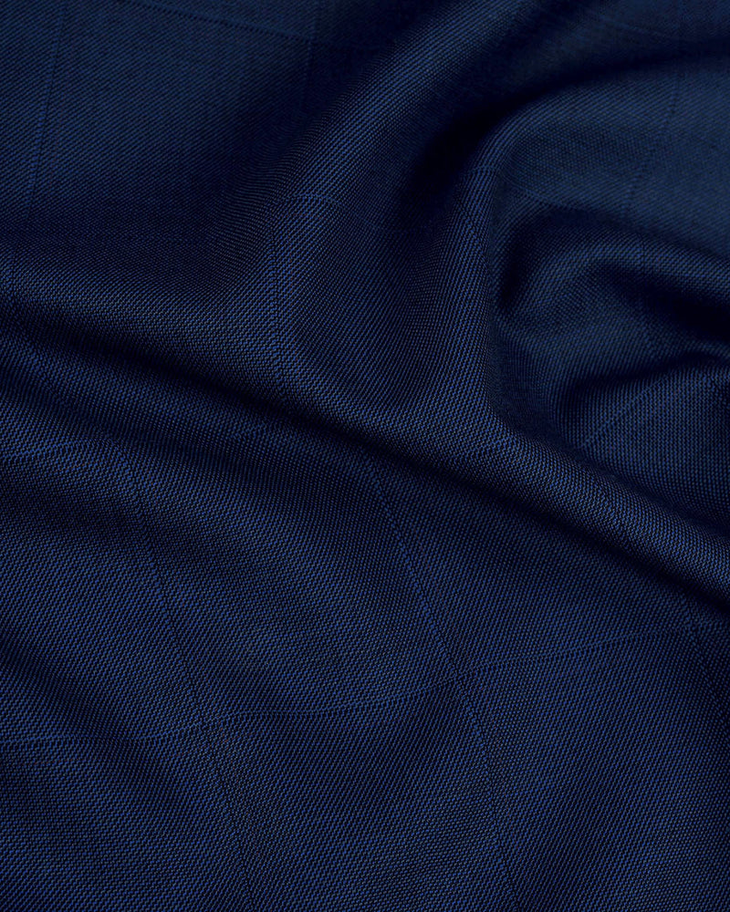 Drago : Super 160s Bleu Royal à carreaux Prince de Galles