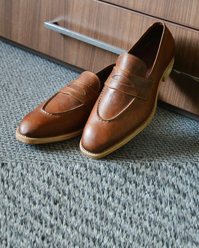 Hellbraune Penny-Loafer