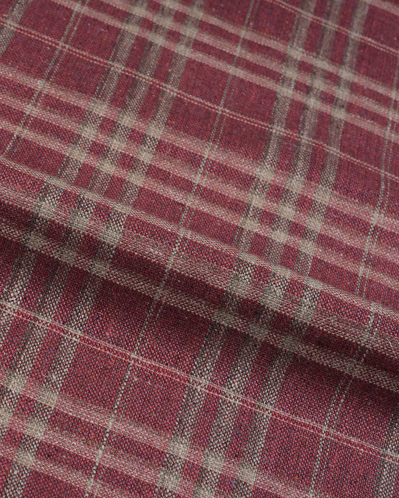 ETHomas Maroon Windowpane Checks
