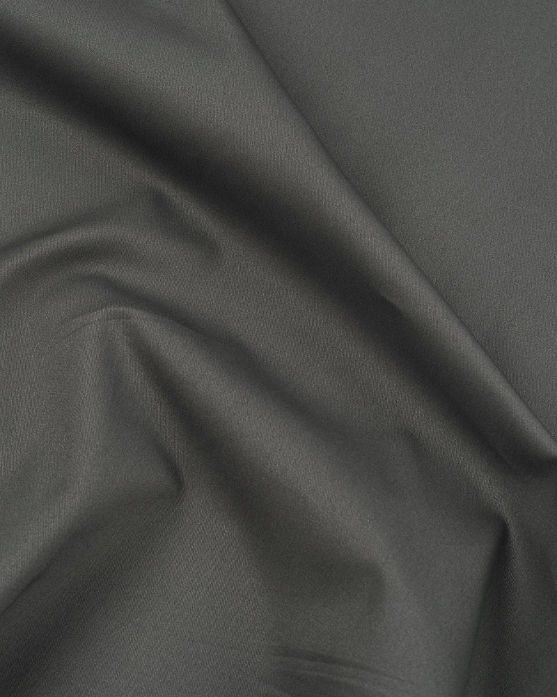 Ash Grey Twill Drawstring Pants