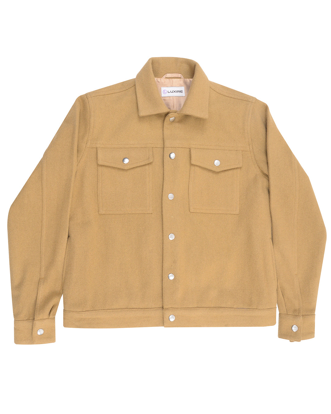 Luxire Recycled Wool Camel Shirt Jacket