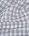 Albini Linen: Grey White Gingham