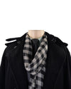 Pashmina-Schal aus Kaschmirwolle, schwarz-weiß kariert