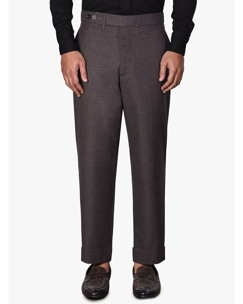 Mahagonibrauner Baumwollflanell