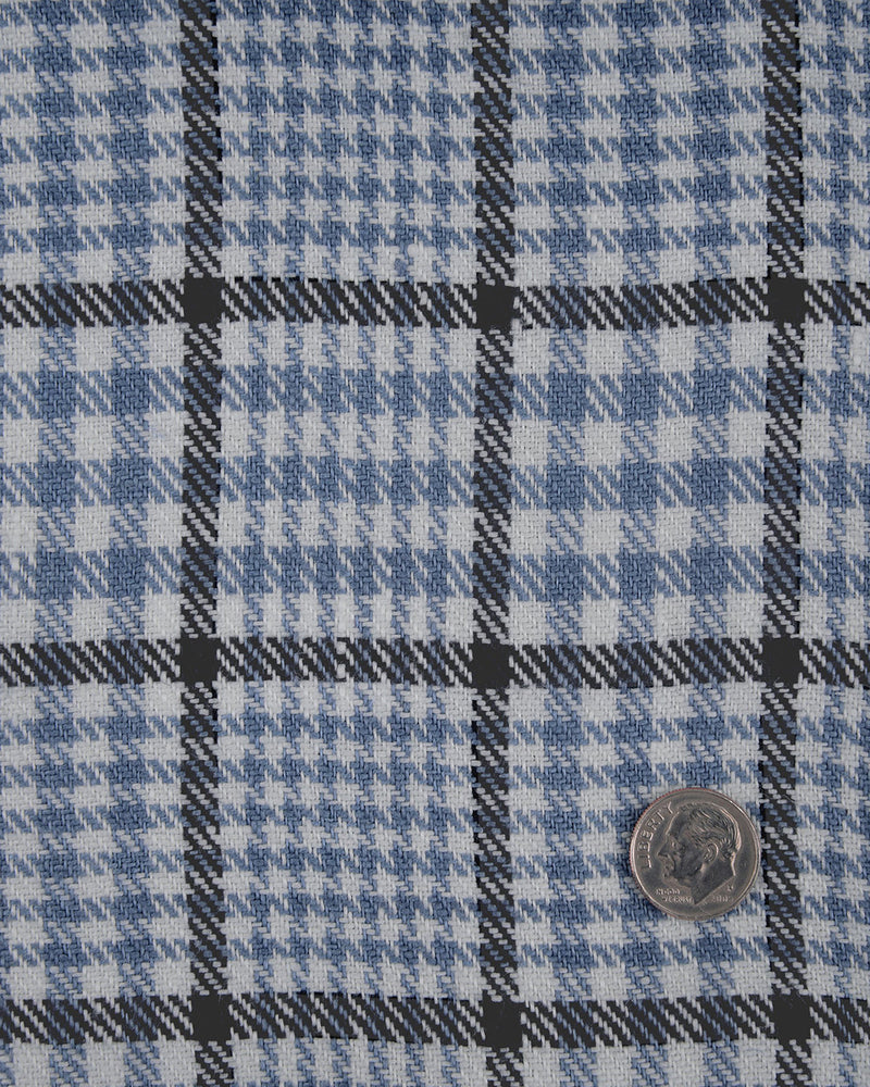 Dugdale Ecru LT Blue Check mit Navy Overcheck