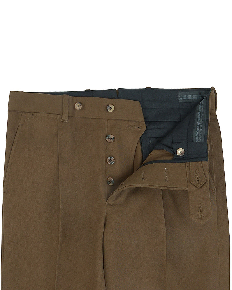 Pantalon Dacota en sergé extensible marron foncé doux