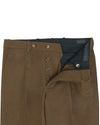 Pantalon Dacota en sergé extensible marron foncé doux