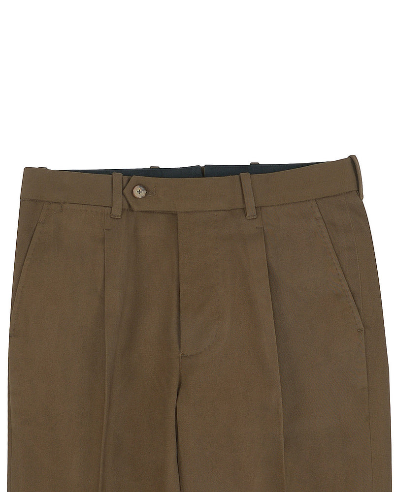 Pantalon Dacota en sergé extensible marron foncé doux